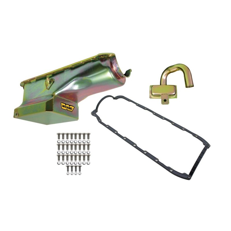 CHEVROLET 1965-1990 BIG BLOCK KIT 6QT CARTER D'HUILE FINITION ZINC oil pan kit 6QT zinc finish (DRAG) Weiand 5033WND