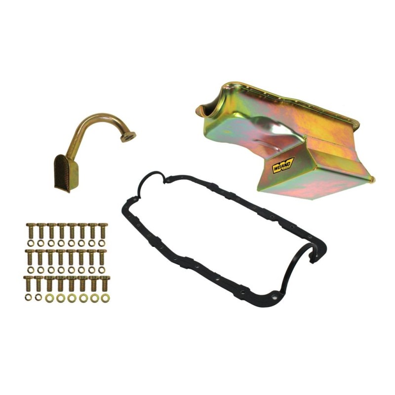 MOTEUR FORD V8 351W 1965-1987 CARTER D HUILE RACING + CREPINE PROFONDE FINITION OR ZINC Oil Pan Kit Fabricated Oil Pan Kit 7QT