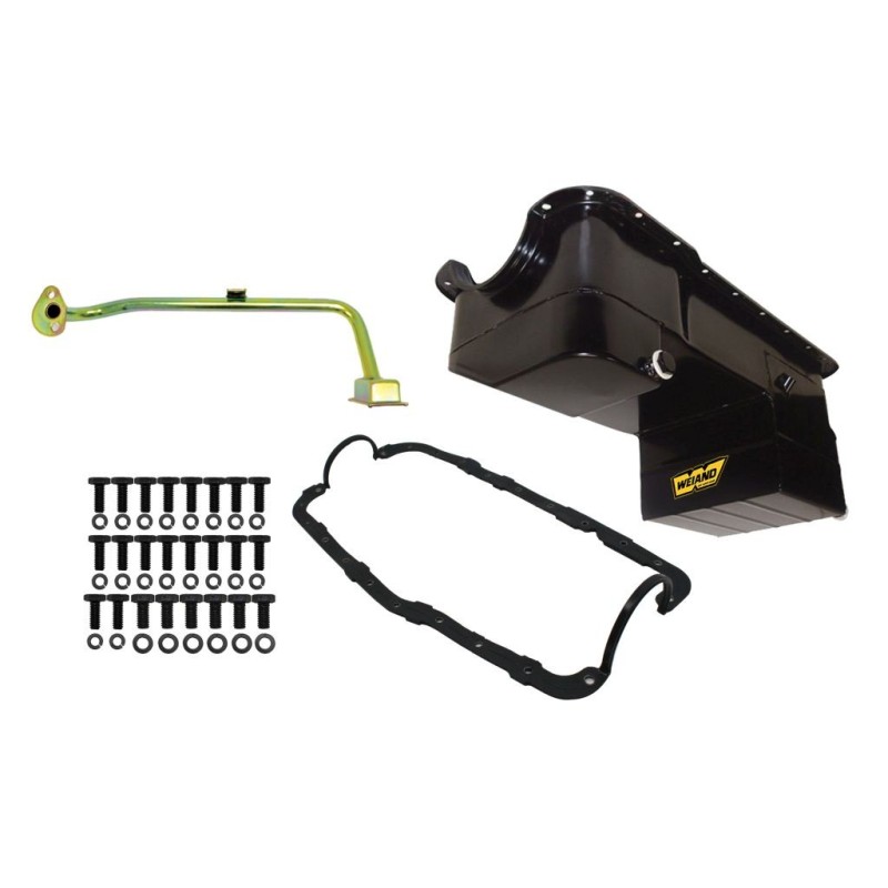 SBF 351W/5.8L 1979-1993 KIT 7QT CARTER D'HUILE NOIR OIL PAN KIT 7QT BLACK 79/93 SBF 351W/5.8L (DRAG Weiand 5038WND