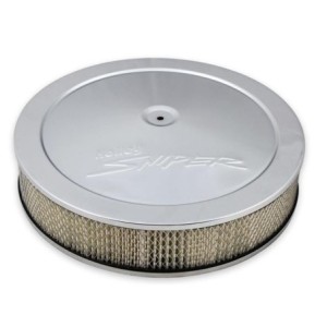 FILTRE A AIR FINITION CHROME Air Cleaner Assembly 14 x 3 Chrome Finish Stamped Steel Air Cleaner Assembly with Paper Filter Elem