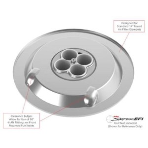 FILTRE A AIR FINITION CHROME Air Cleaner Assembly 14 x 3 Chrome Finish Stamped Steel Air Cleaner Assembly with Paper Filter Elem