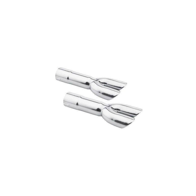 MONTE SUR LIGNE 57.1mm (2.25 pouces) FORD MUSTANG 1967-1969 PAIRE DE SORTIES D ECHAPPEMENT Mustang Original Style Dual Exhaust T
