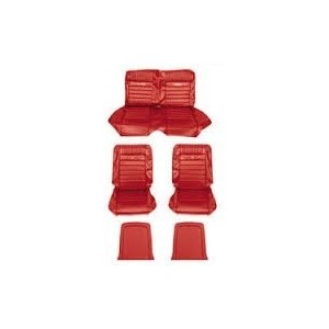FORD MUSTANG 1965 COUPE SET COMPLET DE HOUSSE DE SIEGE ROUGE VIF AVANT + ARRIERE Full set pony upholstery bright red SCOTT DRAKE
