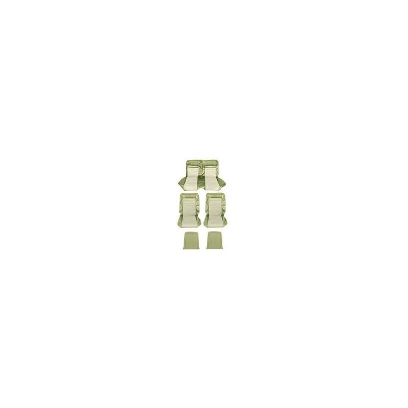 FORD MUSTANG 1965 COUPE SET COMPLET DE HOUSSE DE SIEGE LIERRE DORE BLANC AVANT + ARRIERE Full set pony upholstery ivy gold white