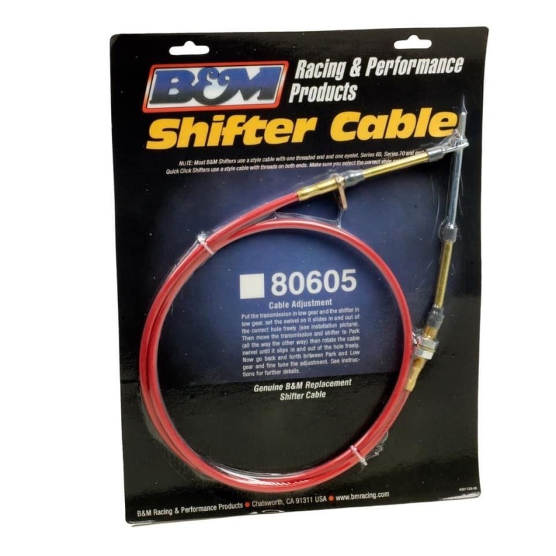 CABLE DE SHIFTERS ROUGE 152 CM TOUS MODELES B&M SAUF RACE For Most B&M Shifters (Except Race Models) 5 foot lenght B&M 80605