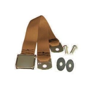FORD MUSTANG 1964-1973 CEINTURE DE SECURITE MARRON CAMEL VENDU A L UNITE Aftermarket seat belts saddle RETROBELT SB-SA