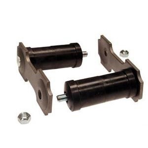 90 MM (ENTRAXE) FORD MUSTANG 1964-1965 DOUBLE LIGNE D ECHAPPEMENT MANILLE JUMELLE DE LAME GRIS Shackle kit gray dual exhaust 9/1