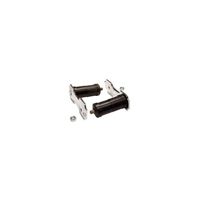 90 MM (ENTRAXE) FORD MUSTANG 1964-1973 DOUBLE LIGNE D ECHAPPEMENT MANILLE JUMELLE DE LAME EN INOX Shackle kit stainless steel du