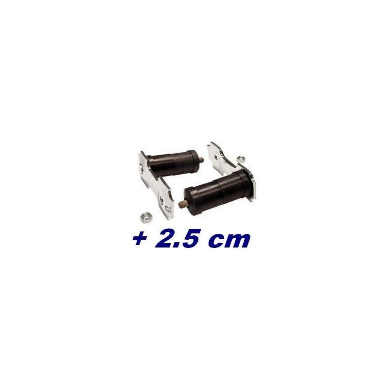 115 MM (ENTRAXE) FORD MUSTANG 1964-1973 DOUBLE LIGNE D ECHAPPEMENT MANILLE JUMELLE DE LAME EN INOX REHAUSSEE DE 2