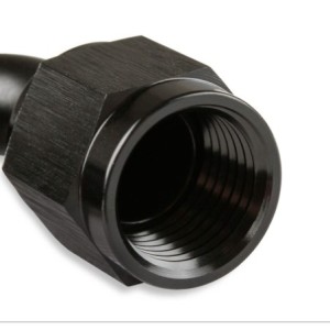 12 AN COUDE 120 NOIR Degree Swivel Hose End black Mr Gasket 231212-BL