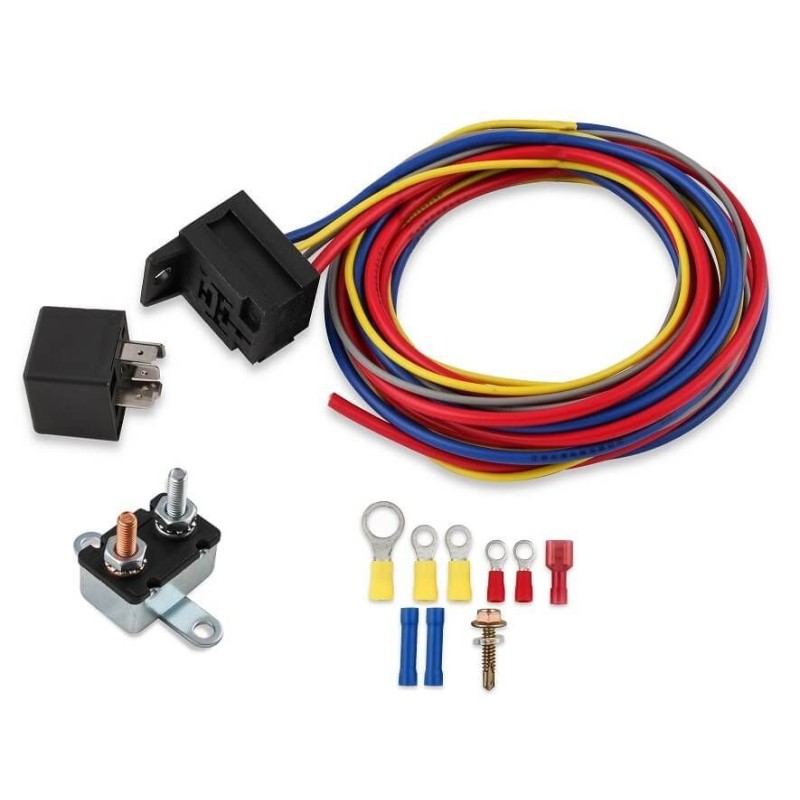 FAISCEAU ET RELAIS POUR POMPE A ESSENCE electric fuel pump harness & relay Wiring Kit 30 Amp Relay and Circuit Breaker MSD 89618