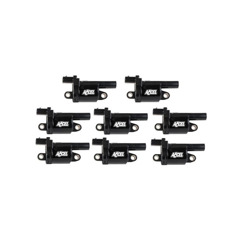 2014-2023 Lt Round Coil - Black 8 Pack ACCEL 140080-8
