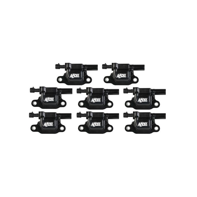 2014-2023 Lt Square Coil - Black 8 Pack ACCEL 140081-8