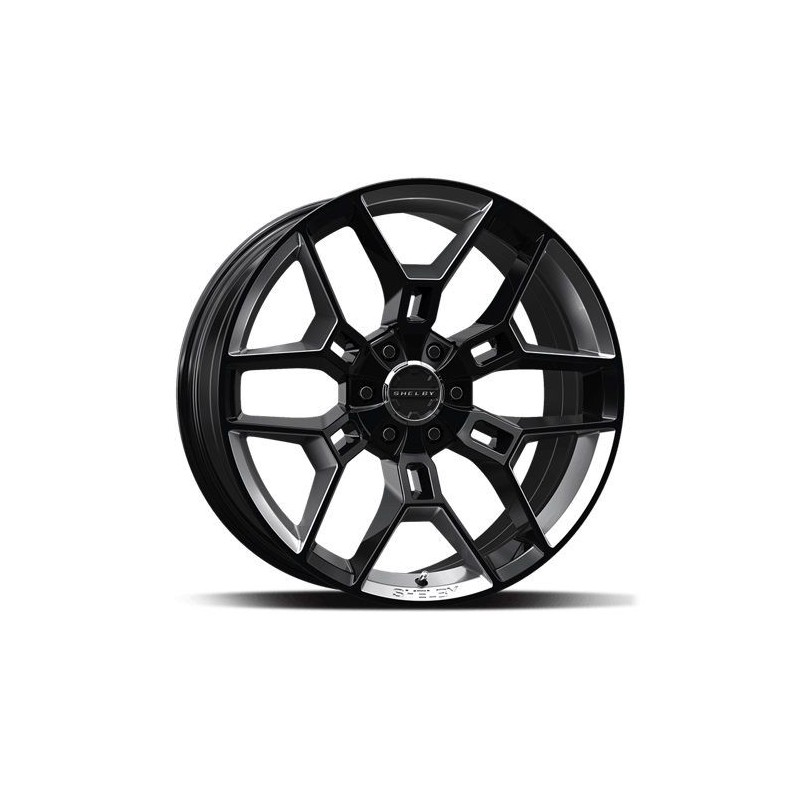 FORD F150 2005-2023 JANTE Cs45 22x9.5 Blk W/silver CARROLL SHELBY WHEEL CO CS45-395512-BS