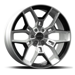 FORD F150 2005-2023 JANTE Cs45 22x9.5 Silver W/blk CARROLL SHELBY WHEEL CO CS45-395512-CP