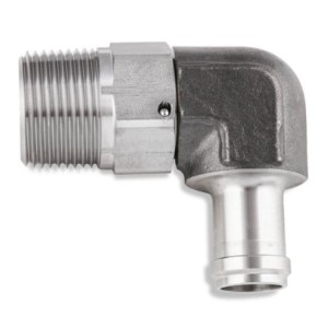 TUBE TUYAU CHAUFFAGE DURITE FORD 5/8 POUR FILETAGE ADMISSION 1/2 NPT COUDE A 90 Ss 90 Deg 5/8 An Barb To 1/2 Npt Swivel EARLS SS