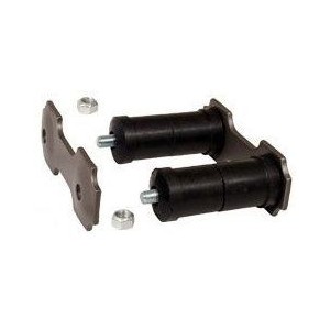 90 MM (ENTRAXE) FORD MUSTANG 1964-1965 SIMPLE LIGNE D ECHAPPEMENT MANILLE JUMELLE DE LAME GRIS Shackle kit gray standard 9/16 in