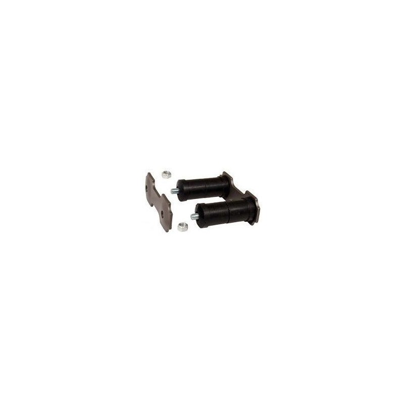 90 MM (ENTRAXE) FORD MUSTANG 1964-1965 SIMPLE LIGNE D ECHAPPEMENT MANILLE JUMELLE DE LAME GRIS Shackle kit gray standard 9/16 in