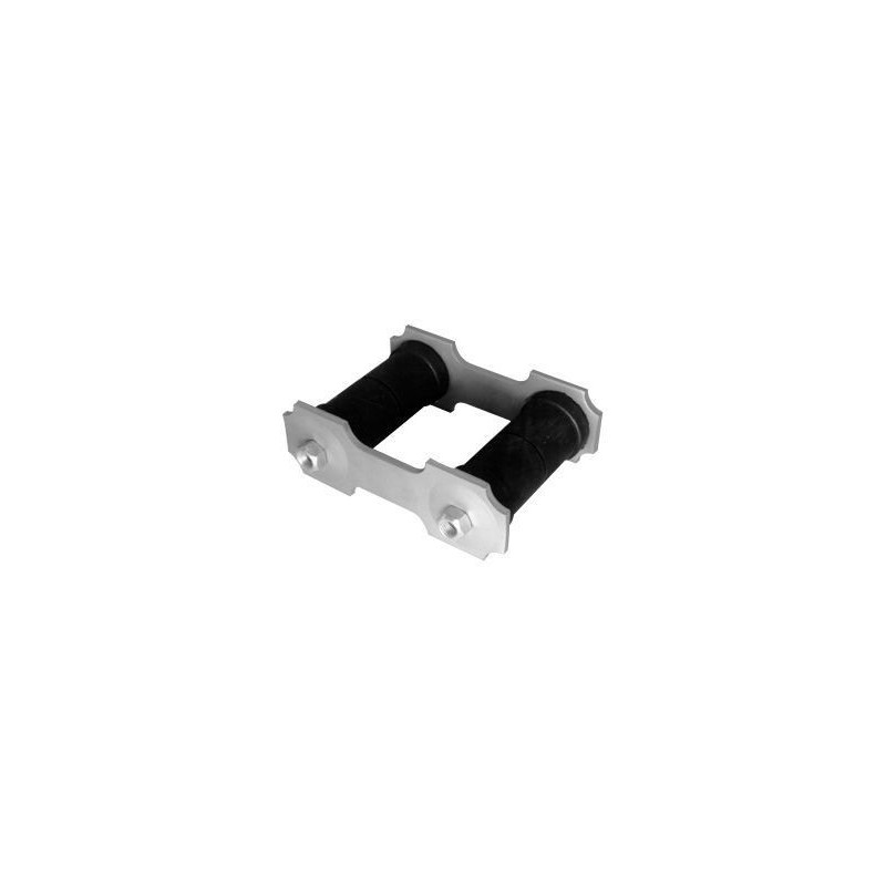 90 MM (ENTRAXE) FORD MUSTANG 1966-1973 SIMPLE LIGNE D ECHAPPEMENT MANILLE JUMELLE DE LAME GRIS Shackle kit gray standard SCOTT D