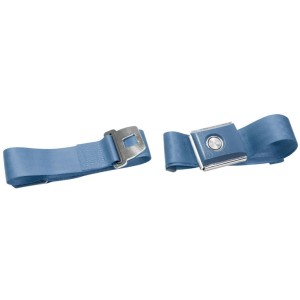 FORD MUSTANG 1964-1973 CEINTURE DE SECURITE BOUTON POUSSOIR BLEU Push button seat belt medium blue SCOTT DRAKE SB-BL-PBSB