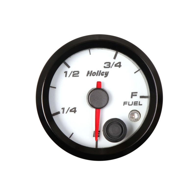 2-1/16 Holley Fuel Level Gauge-wht HOLLEY 26-614W