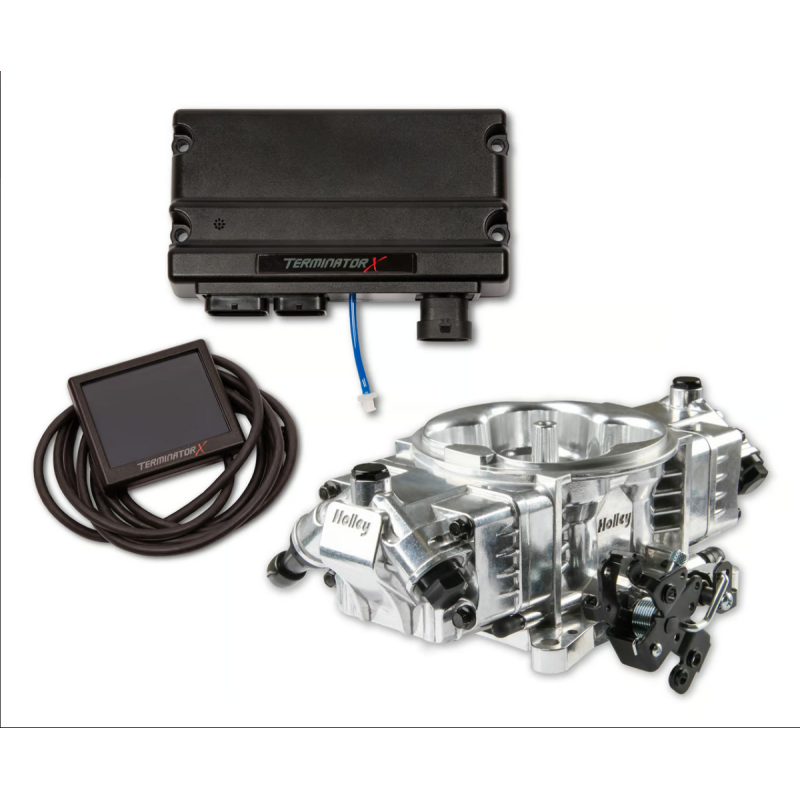 KIT INJECTION Terminator X Stealth 4150 4 Inj Shiny HOLLEY EFI 550-1001