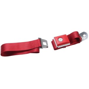 FORD MUSTANG 1964-1973 CEINTURE DE SECURITE BOUTON POUSSOIR ROUGE FONCE Push button seat belt medium dark red SCOTT DRAKE SB-DR
