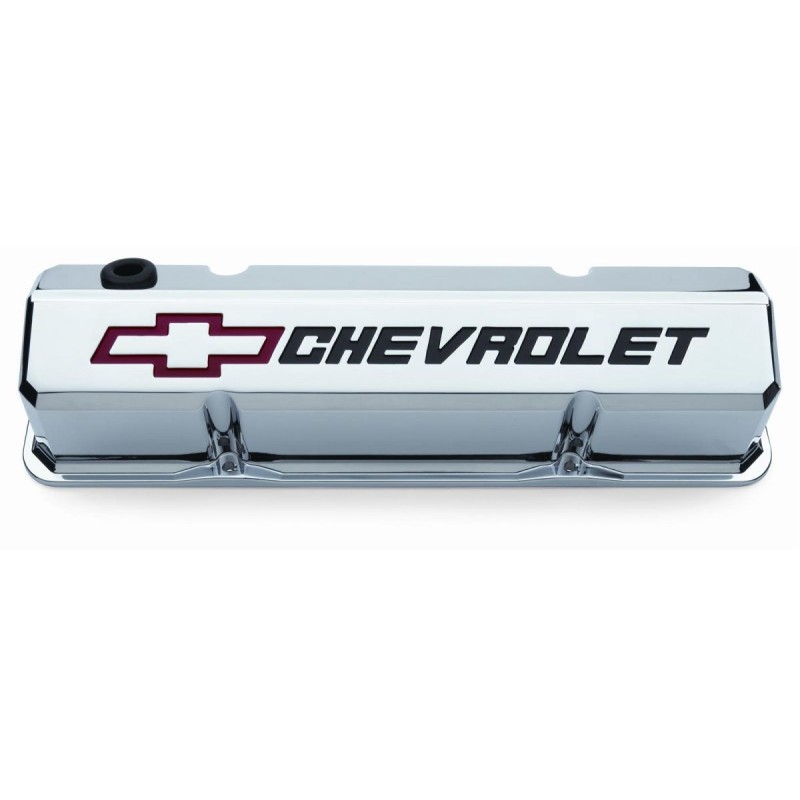 PAIRE DE CACHES CULBUTEURS V8 SMALL BLOCK CHEVROLET GM Licensed Slant Edge Valve Covers PROFORM 141-930