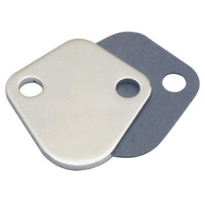FORD V8 170 200 250 260 289 302 351 390 PLAQUE OPTURATEUR DE POMPE A ESSENCE MECANIQUE fuel pump block off SELECTION SILVER