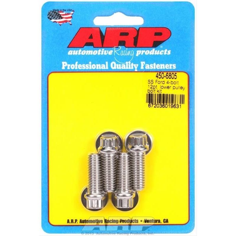 FORD 289 302 351W 351C 351M 400 429 460 SET 4 VIS VISSERIE FIXATION crank pulley ARP 450-6805