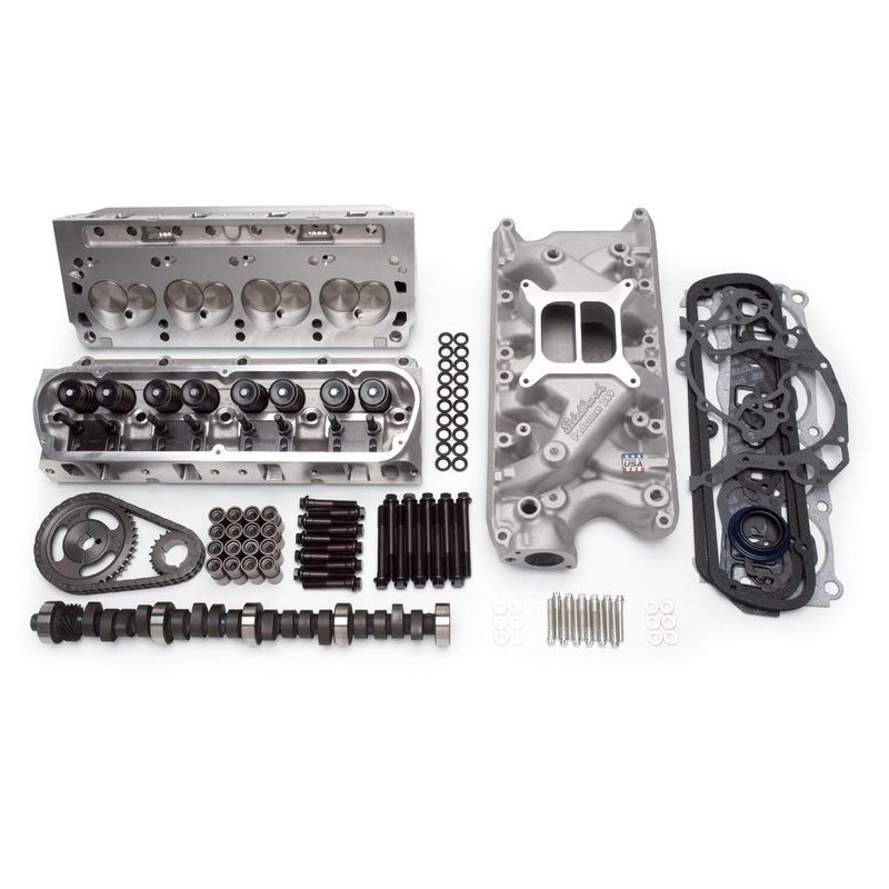 321HP FORD V8 289 302 1963-1981 KIT PUISSANCE CULASSE ALUMINIUM EQUIPEE + ADMISSION + ARBRE A CAMES + DISTRIBUTION + JOINTS + VI