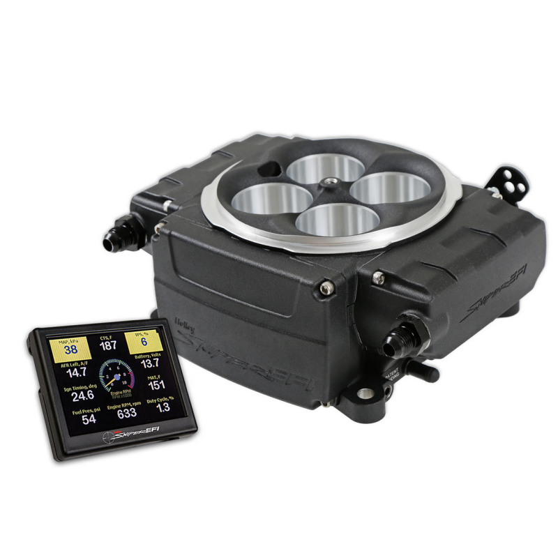 NOUVEAU SNIPER 2 CONVERSION CARBURATEUR A INJECTION EFI 4BBL Self-Tuning kit + Handheld EFI monitor BLACK Sniper Max 600CH HOLLE