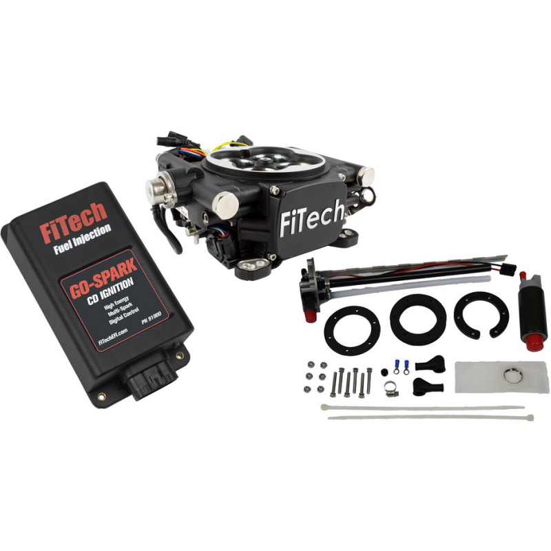 KIT CONVERSION CARBURATEUR A INJECTION Go EFI 4 600 HP Self-Tuning Fuel Injection Systems with Go Fuel In-Tank Modules FiTech 93