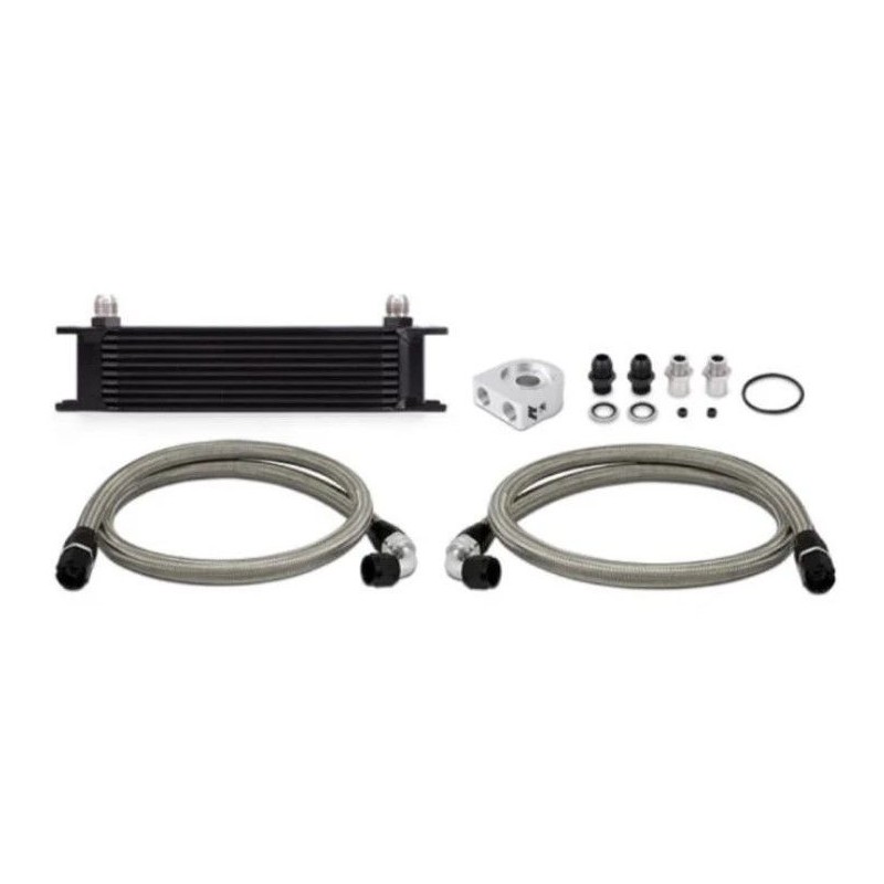 KIT RADIATEUR D'HUILE EN ALUMINIUM UNIVERSEL ENTRÉE SORTIE AN10 Mishimoto Oil Cooler Kits MMOC-UBK