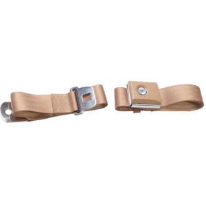 FORD MUSTANG 1964-1973 CEINTURE DE SECURITE BOUTON POUSSOIR PARCHEMIN Push button seat belt parchment SCOTT DRAKE SB-PR-PBSB