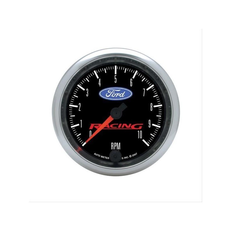 COMPTE-TOURS UNIVERSEL AVEC LOGO FORD 86MM 4 OU 6 CYLINDRES ET V8 AVEC RETROECLAIRAGE 10000 TOURS AutoMeter Ford Racing Tachomet