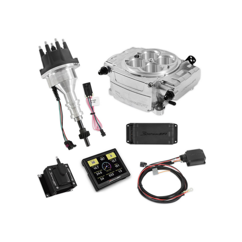 SNIPER 2 CONVERSION CARBURATEUR A INJECTION EFI 4BBL Self-Tuning kit + SYSTEME D ALLUMAGE HYPERSPARK Handheld EFI monitor Sniper