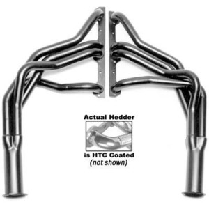 CHEVROLET 1975-1991 G20 V8 SMALL BLOCK PAIRE DE COLLECTEURS LONGS REVÊTEMENT CÉRAMIQUE ARGENTE Hedman Street Headers 69066