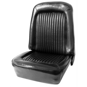 FORD MUSTANG 1968 COUPE CABRIOLET FASTBACK PAIRE DE COUVRE SIEGE AVANT NOIR Front Bucket Upholstery Black Pair SCOTT DRAKE 68-S