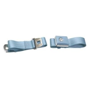 FORD MUSTANG 1964-1973 CEINTURE DE SECURITE BOUTON POUSSOIR BLEU CLAIR Push button seat belt Light Blue SCOTT DRAKE SB-LB-PBSB