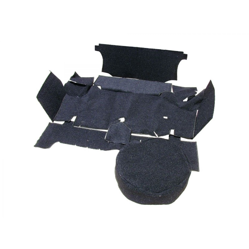 FORD MUSTANG 1967-1968 COUPE KIT MOQUETTE TAPIS DE COFFRE NOIR Trunk Carpet kit coupe black SCOTT DRAKE TMK-CP-67-BK