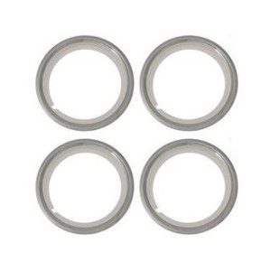 FORD MUSTANG 1967 KIT DE 4 CERCLAGES EXTERIEUR INOX POLIE DE JANTE Beauty rings original style set of 4 SCOTT DRAKE C7ZZ-1210-AS