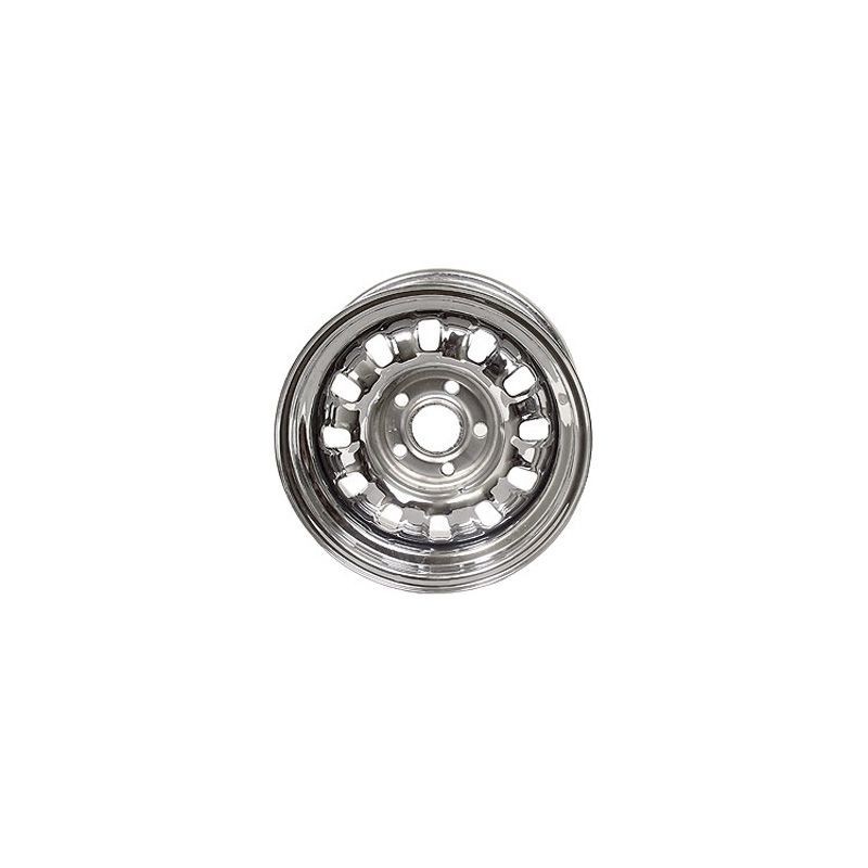 FORD MUSTANG 1968-1969 V8 JANTE ACIER CHROME RALLY 14 X 6 POUCES Styled Steel Rims 14x6 inch Chrome Rim SCOTT DRAKE C8OZ-1007-B