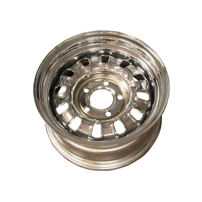 FORD MUSTANG 1968-1969 V8 JANTE ACIER CHROME RALLY 14 X 7 POUCES Styled Steel Rims 14x7 inch Chrome Rim SCOTT DRAKE C8OZ-1007-C