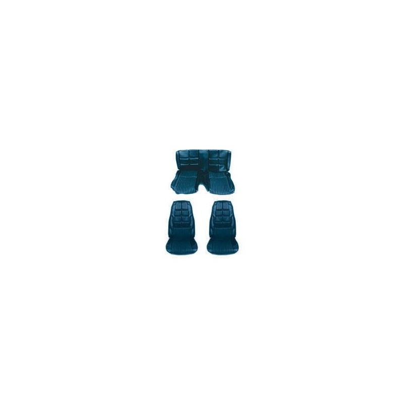 FORD MUSTANG 1970 FASTBACK SET DE COUVRE SIEGES DELUXE BLEU Fastback Deluxe full set upholstery blue SCOTT DRAKE 70FB-D-FULL-BL