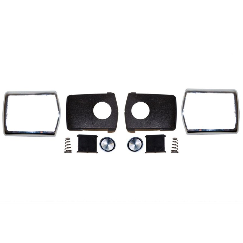 FORD MUSTANG 1968-1970 KIT DE BOUCLES DE CEINTURS DELUXE CHROME Seat Belt Buckle Restoration Kit Deluxe Chrome SCOTT DRAKE C8AZ