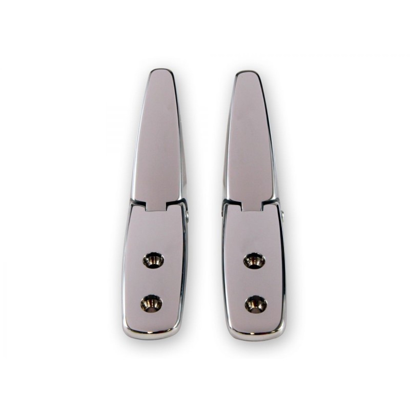 FORD MUSTANG 1969-1970 PAIRE DE CHARNIERES DE PERSIENNES SUPERIEURES Louver Upper Hinges pair SCOTT DRAKE C9ZZ-6344268-H