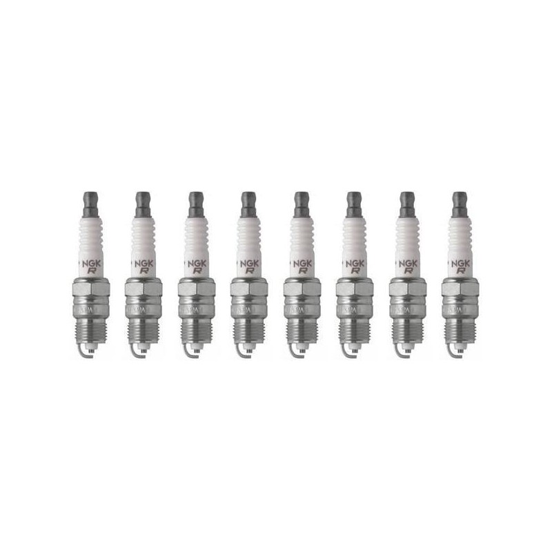 8 BOUGIES NGK UR5 V-Power 2771 FORD MUSTANG V8 289 302 351 W 390 427 1964-1973 (version petites bougies prise sur clé de 16 mm)