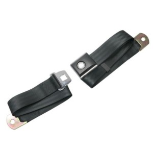 FORD MUSTANG 1964-1973 CEINTURE DE SECURITE BOUTON POUSSOIR 72 POUCES SPECIAL GROSSE TAILLE NOIR Push Button Seat Belt Black 72