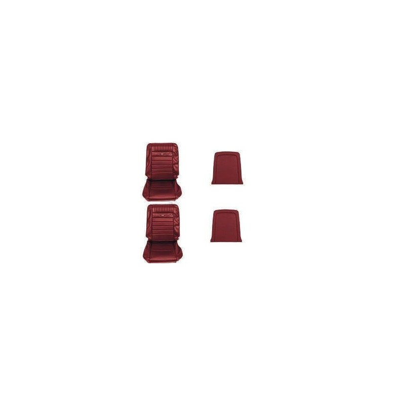 FORD MUSTANG 1965-1967 DELUXE SIEGES BAQUETS SPORT ROUGE FONCE Pony Bucket Sport Seats dark Red pair SCOTT DRAKE SS-66-P-BUCK-DR